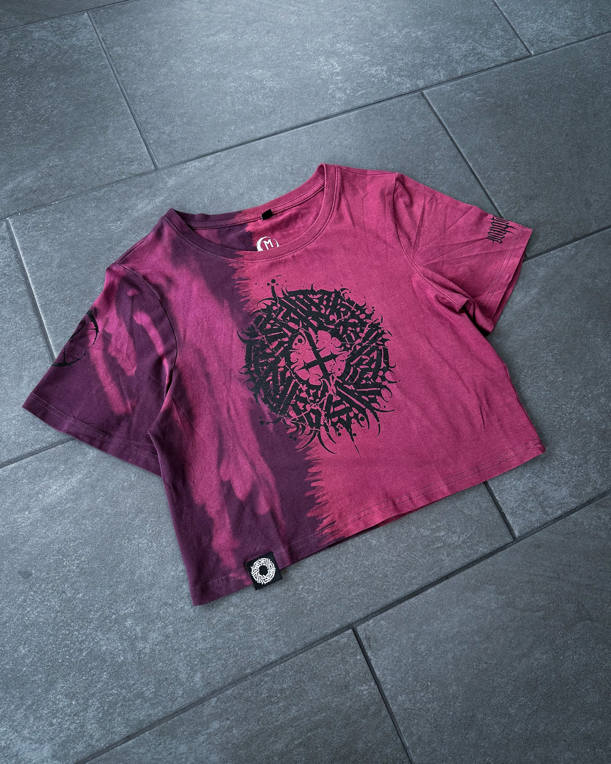 *1of1* Big circle croptop - Bleach-dyed SIZE M
