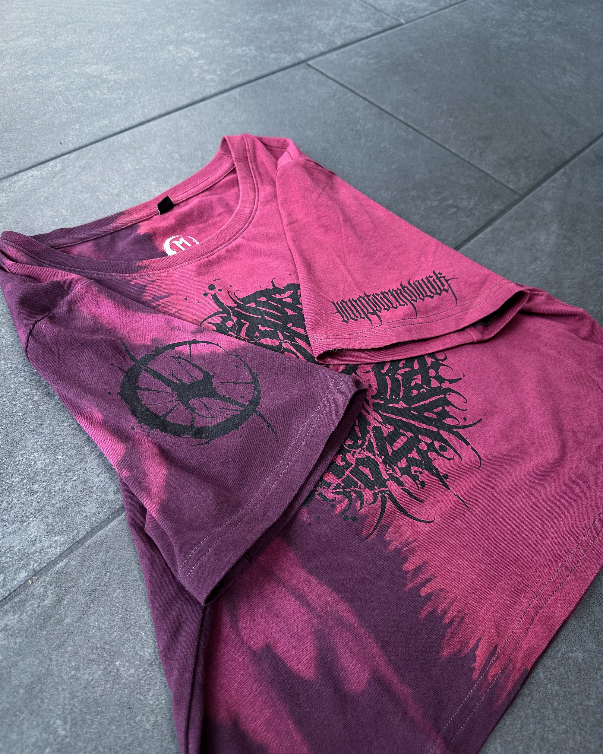 *1of1* Big circle croptop - Bleach-dyed SIZE M