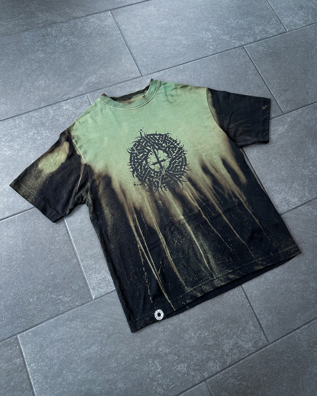 *1of1* Big circle Tee - Bleach-dyed SIZE S