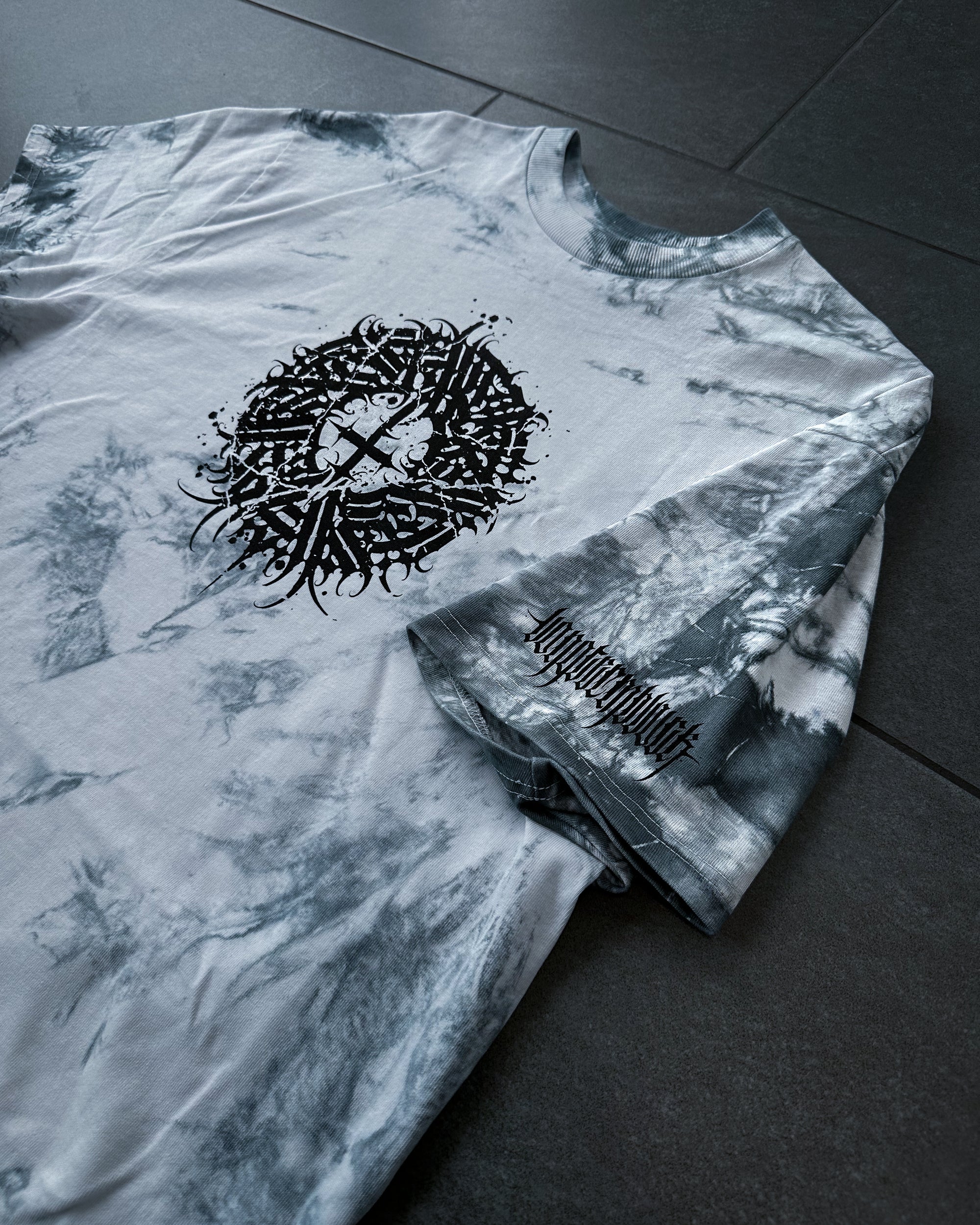 *1of1* Big circle Tee - Hand-dyed SIZE L *HEAVY OVERSIZED*300GSM*