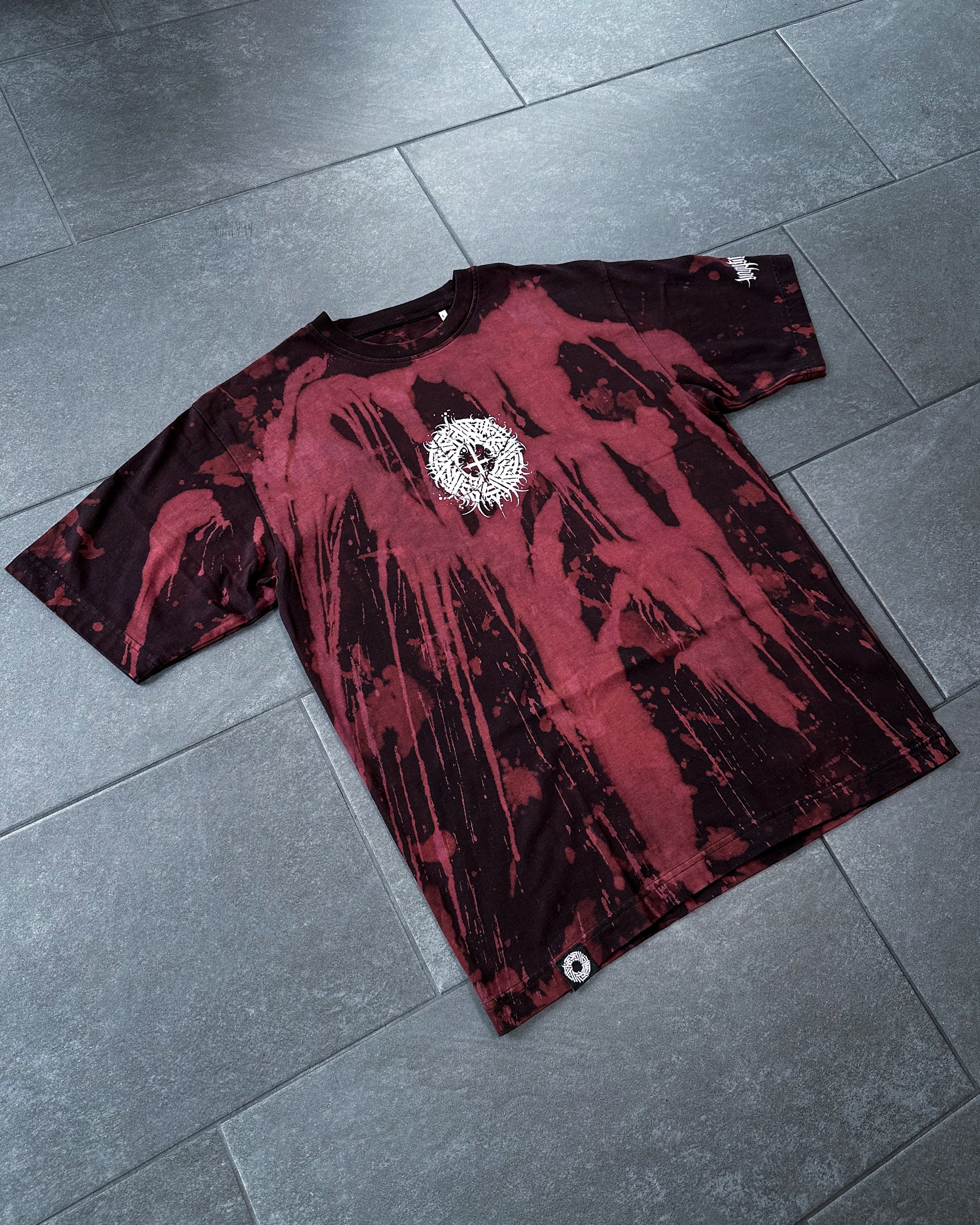 *1of1* Small circle Tee - Bleach-dyed SIZE L