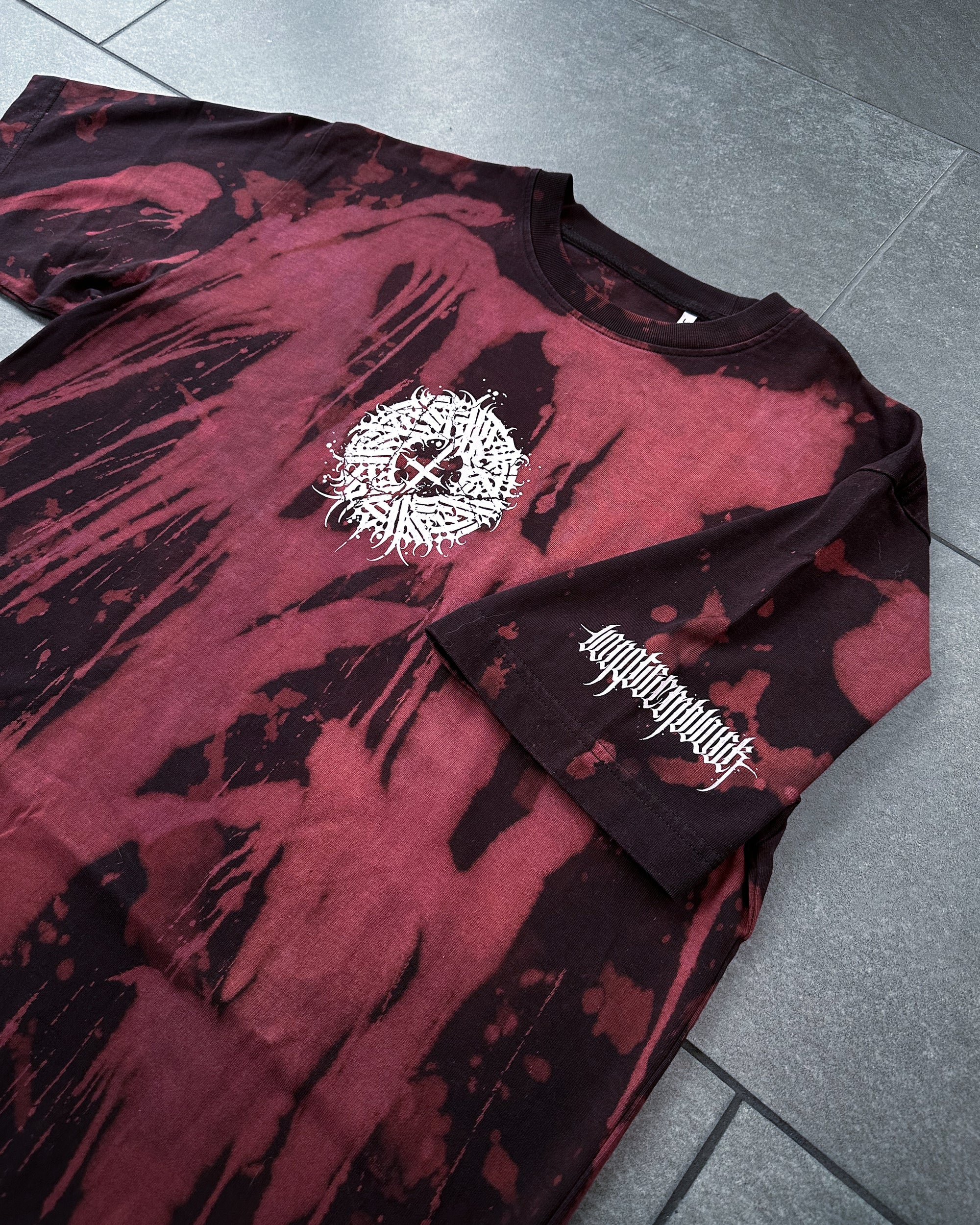 *1of1* Small circle Tee - Bleach-dyed SIZE L