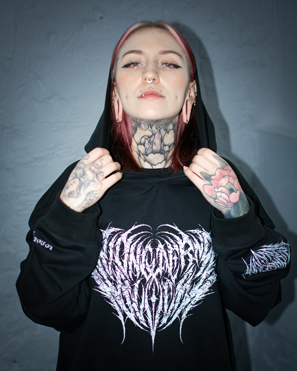 *1of1* Metal logo - Oversized Hoodie Size XL