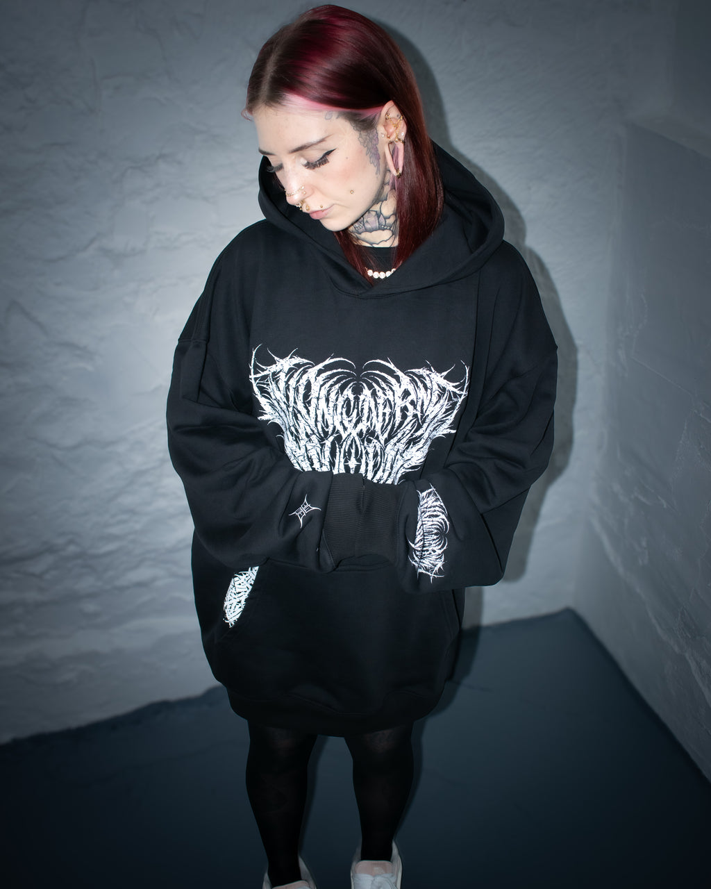 *1of1* Metal logo - Oversized Hoodie Size XL
