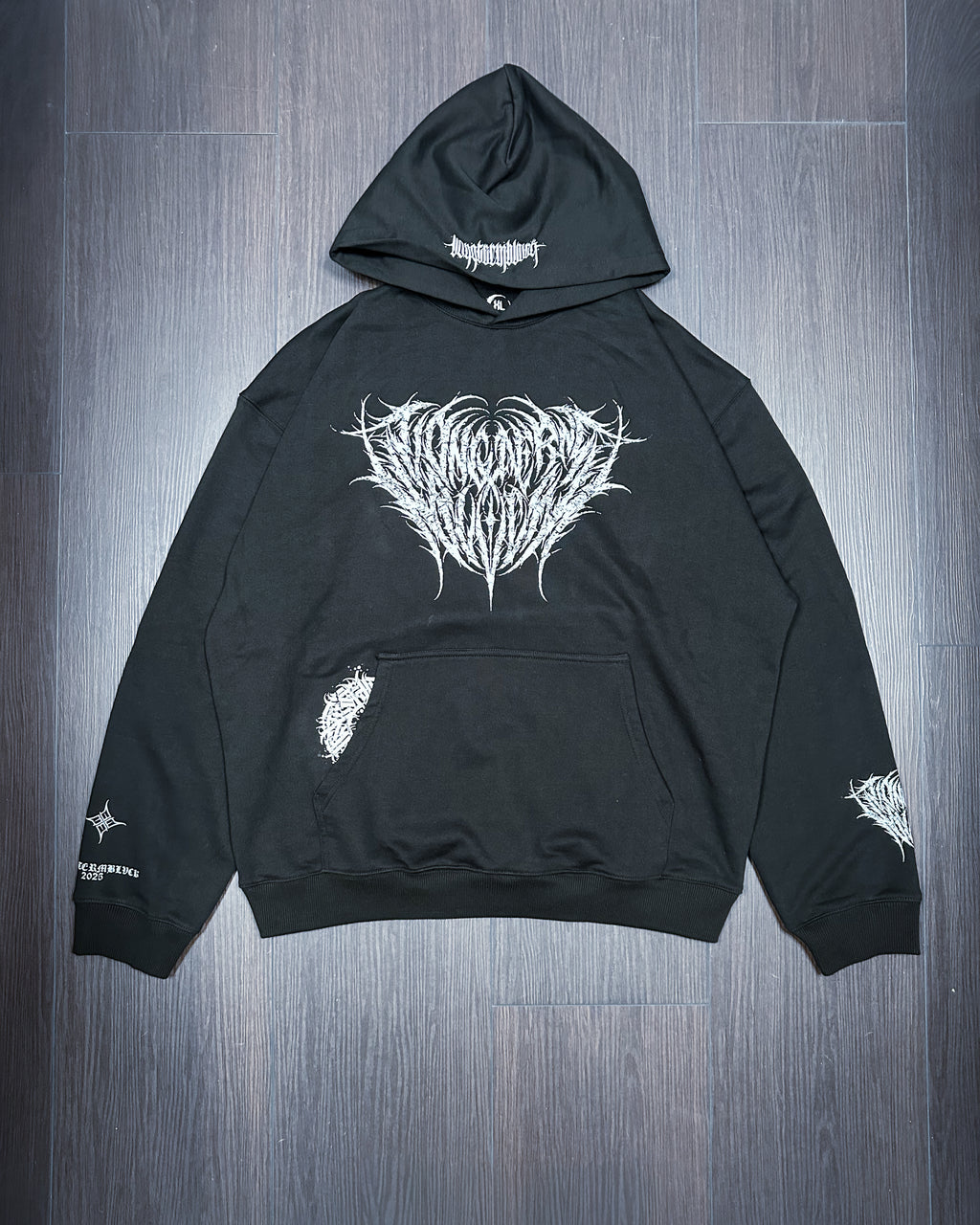 *1of1* Metal logo - Oversized Hoodie Size XL